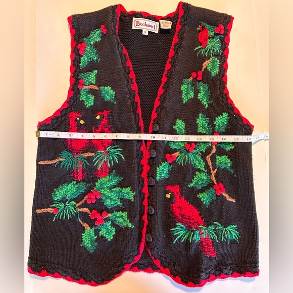 Bechamel Button V-neckline Knit Cardigan Sweater Vest - Picture 3 of 6